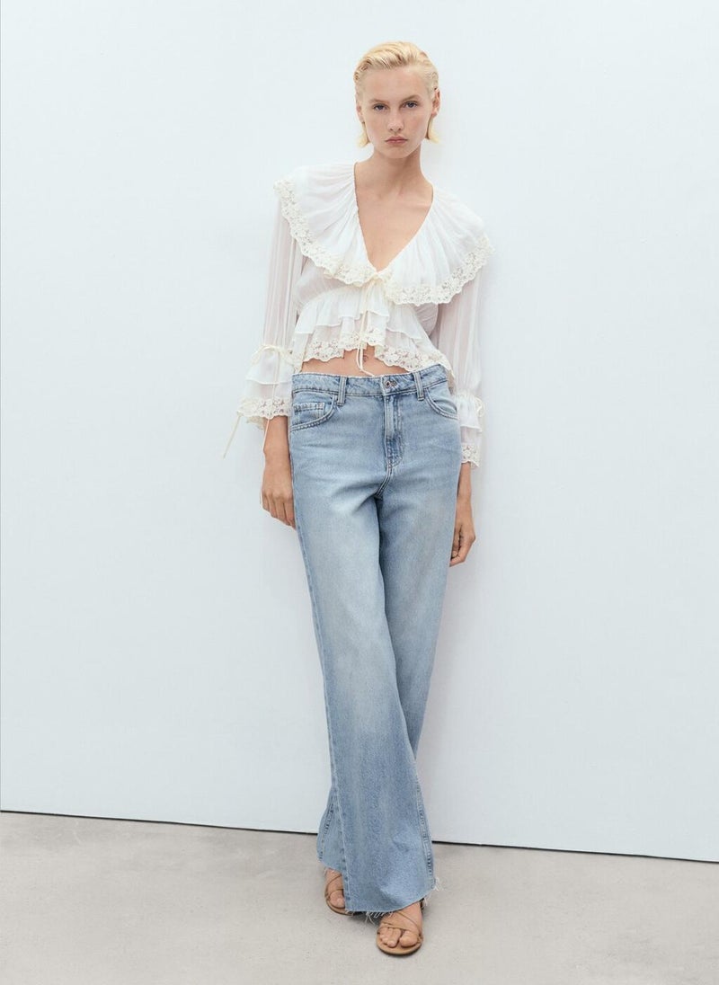 MANGO Danila Wide-Leg High-Rise Jeans  - Image 5