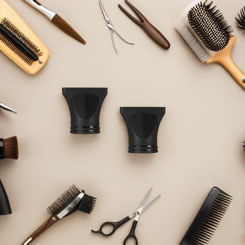 Universal Black Hair Dryer Concentrator Nozzle 15pcs Set for Salon and Home Styling - Image 5