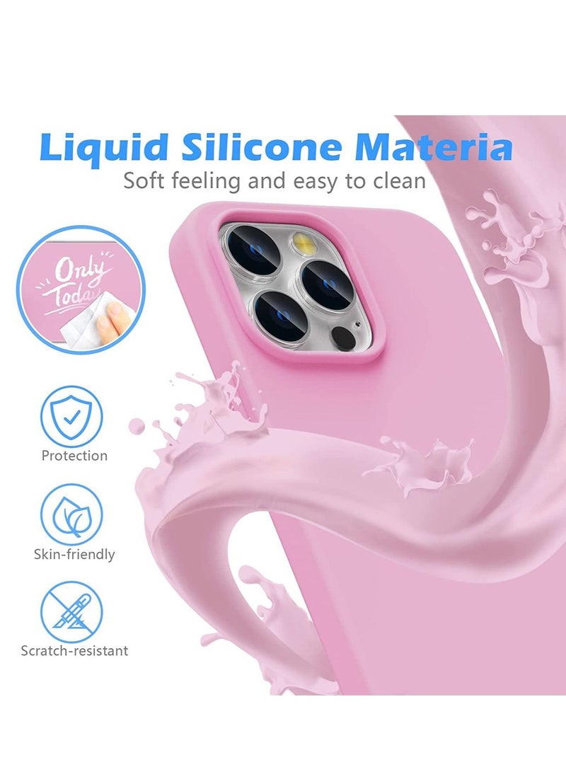 ELTRAZONE iPhone 14 Pro Max 6.7 Inch with 2-Pack Screen Protector and 2-Pack Camera Lens Protector, Slim Full Coverage Screen Camera Case, Pink - Image 3