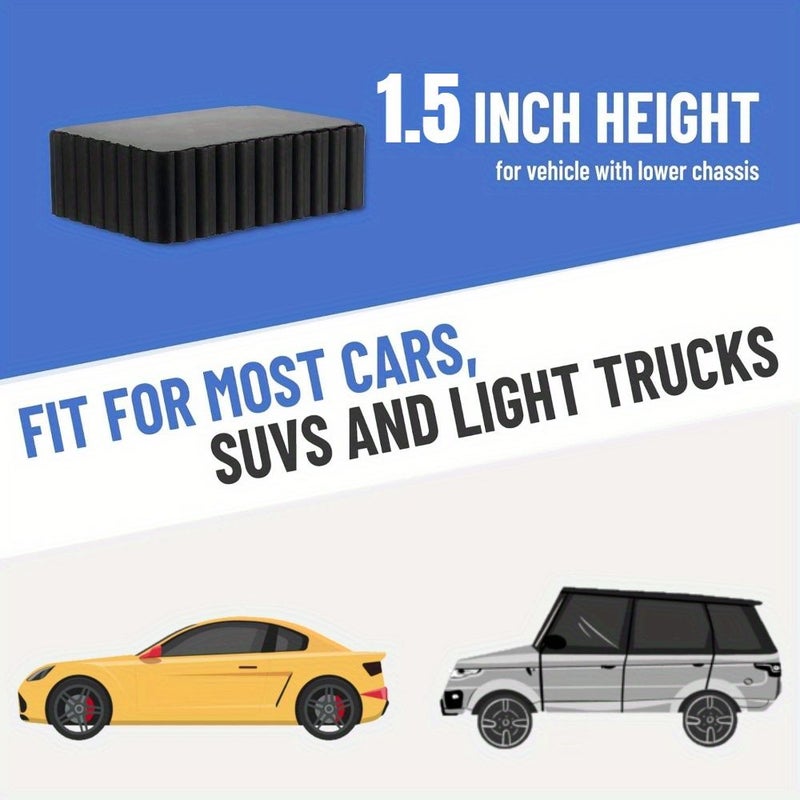 4Pcs Car Jack Rubber Pad Scissor Lift Accessories Trailer Stabilizer RV Leveling Block Wheel Stop Wedge - Image 5