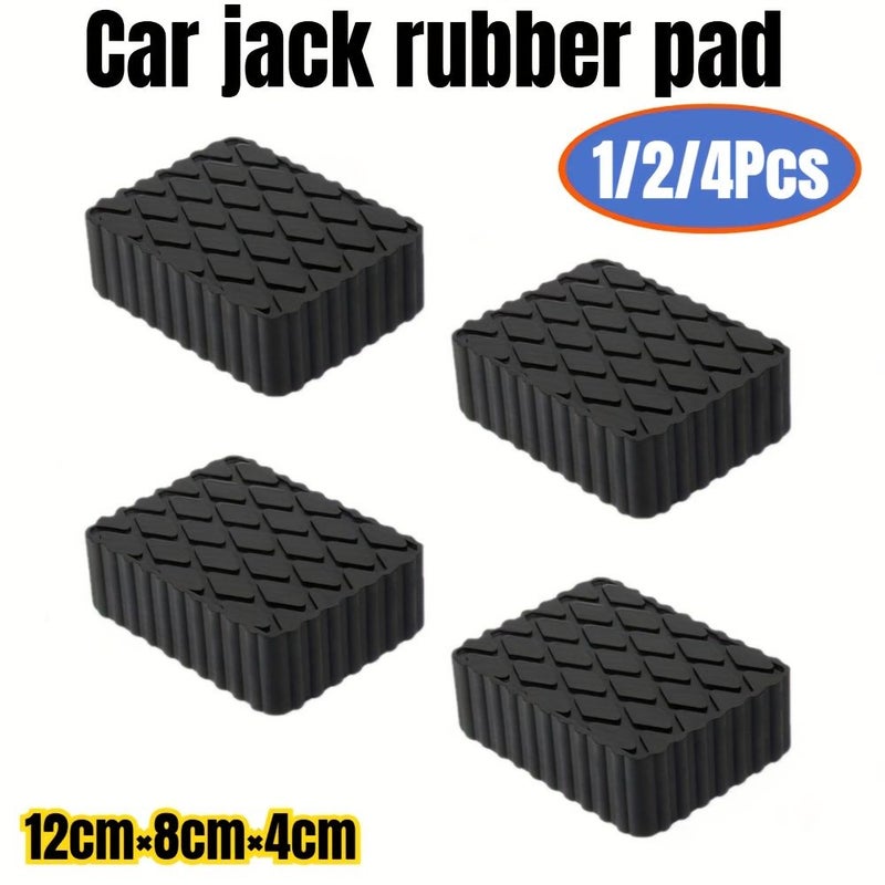 4Pcs Car Jack Rubber Pad Scissor Lift Accessories Trailer Stabilizer RV Leveling Block Wheel Stop Wedge - Image 1