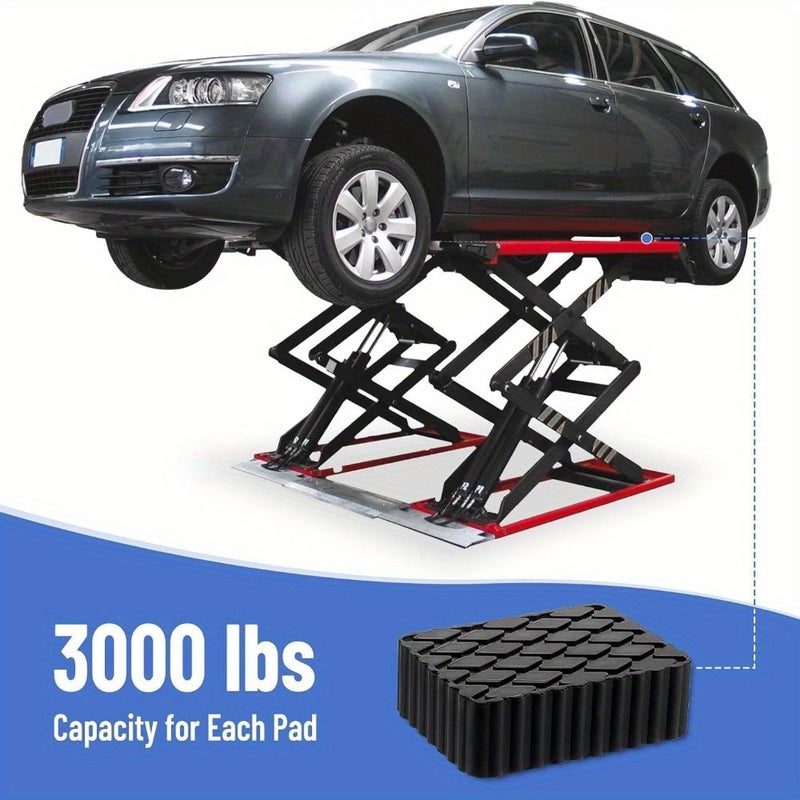 4Pcs Car Jack Rubber Pad Scissor Lift Accessories Trailer Stabilizer RV Leveling Block Wheel Stop Wedge - Image 2