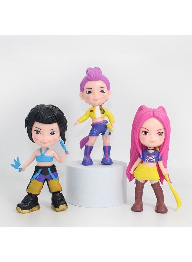 3-Piece Kpop Demon Hunters Figurines（Height 15.5CM） - Image 1