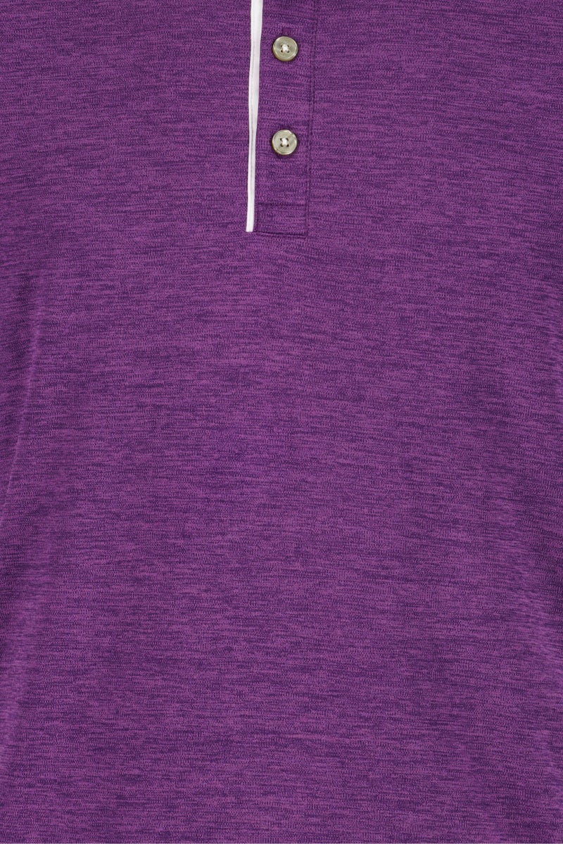 Ping Men Sportswear Fit Short Sleeve Outdoor Polo Shirt, Purple - Image 5
