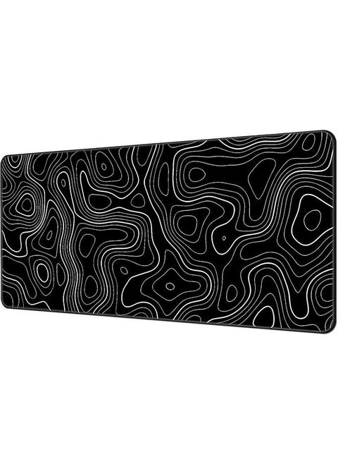 Large Mouse Pad, Extended Gaming Mouse Pad, Non-slip Rubber Base Mouse Pad, Office Desk Mat Desk Pad, Smooth Cloth Surface Keyboard Mouse Pads for Computers (800 x 300 x 3mm), Black