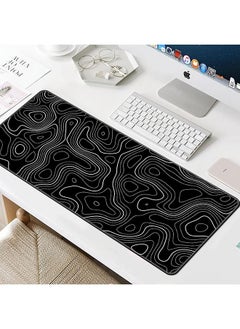 Arabest Large Mouse Pad, Extended Gaming Mouse Pad, Non-slip Rubber Base Mouse Pad, Office Desk Mat Desk Pad, Smooth Cloth Surface Keyboard Mouse Pads for Computers (800 x 300 x 3mm), Black  - Image 2
