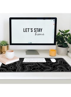 Arabest Large Mouse Pad, Extended Gaming Mouse Pad, Non-slip Rubber Base Mouse Pad, Office Desk Mat Desk Pad, Smooth Cloth Surface Keyboard Mouse Pads for Computers (800 x 300 x 3mm), Black  - Image 4