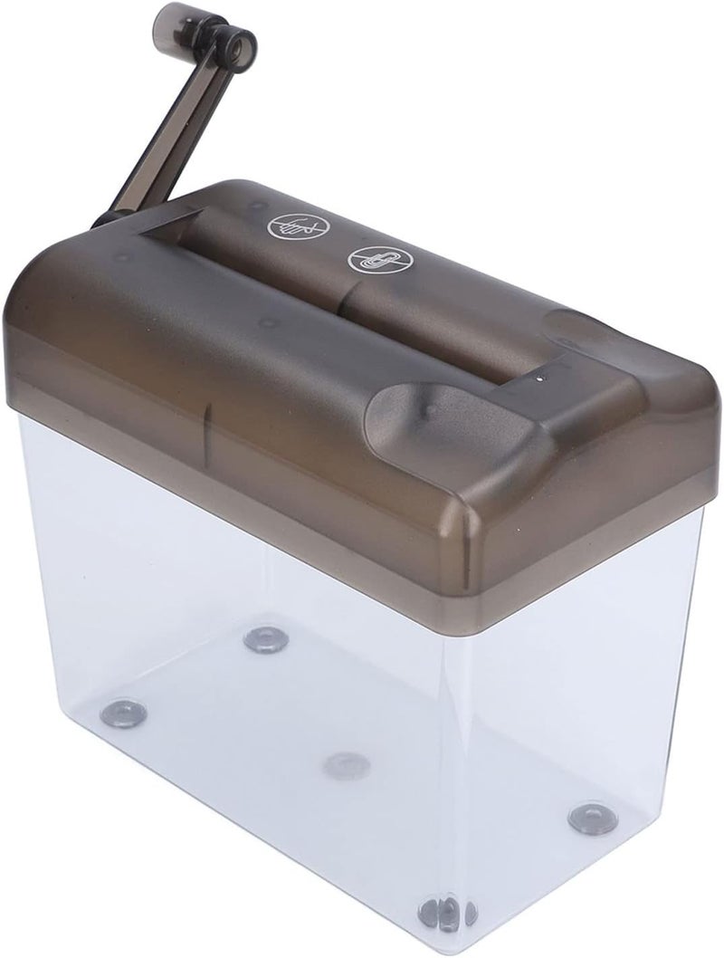 Portable Manual Paper Shredder Compact Hand Crank with Simple Desktop for Office Home - Image 4