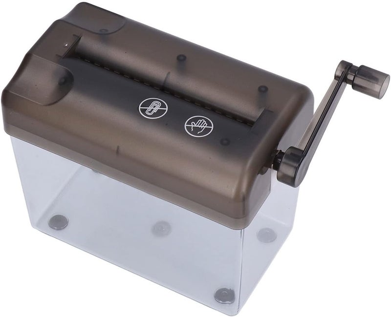 Portable Manual Paper Shredder Compact Hand Crank with Simple Desktop for Office Home - Image 3