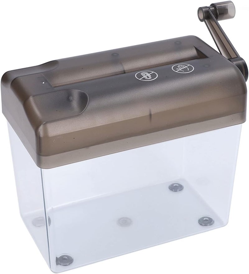 Portable Manual Paper Shredder Compact Hand Crank with Simple Desktop for Office Home - Image 5