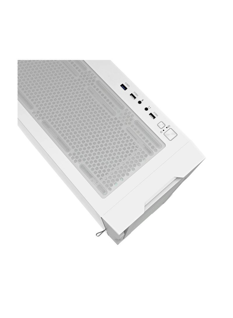 DarkFlash DarkFlash DK431 Glass ATX Computer Case, 4x Pre-Installed aRGB Fans, Tempered Glass Front Panel, Up to 360mm Radiator & 12x Fans Support, SPCC + Tempered Glass Materials, White | DK431G-W - Image 2