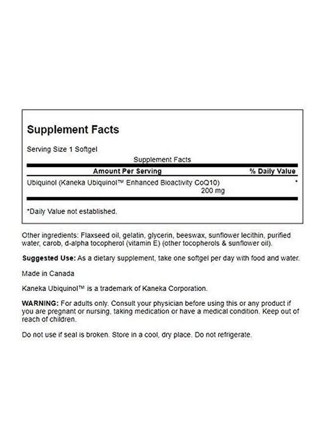 SWANSON Maximum Strength Ubiquinol 200 Milligrams 30 Sgels - Image 3