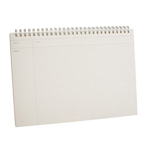 TWONE Spiral Graph Paper Notebook with Transparent Plastic Cover, 60 Sheets, 7" x 10" for Home, School, Math,Cornell Notes, College Students - Image 1