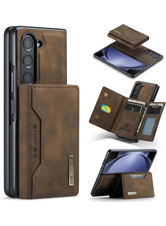 erorex Wallet Case For Samsung Galaxy Z Fold 5 Premium Leather Phone Case Back Cover Magnetic Detachable With Trifold Wallet Card Holder Pocket For Z Fold 5 5G Z Fold 5 Coffee  - Image 1