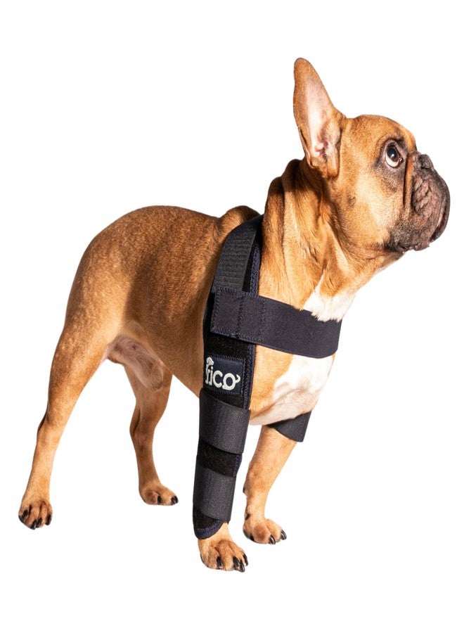 Fico Dog Elbow Brace (Right Leg) - Adjustable Front Leg Support for Elbow Dysplasia, Arthritis & Pain Relief - Includes Removable Splints - Vet Approved, Lightweight - 4 Sizes (XS-L) (X Small) - Image 1