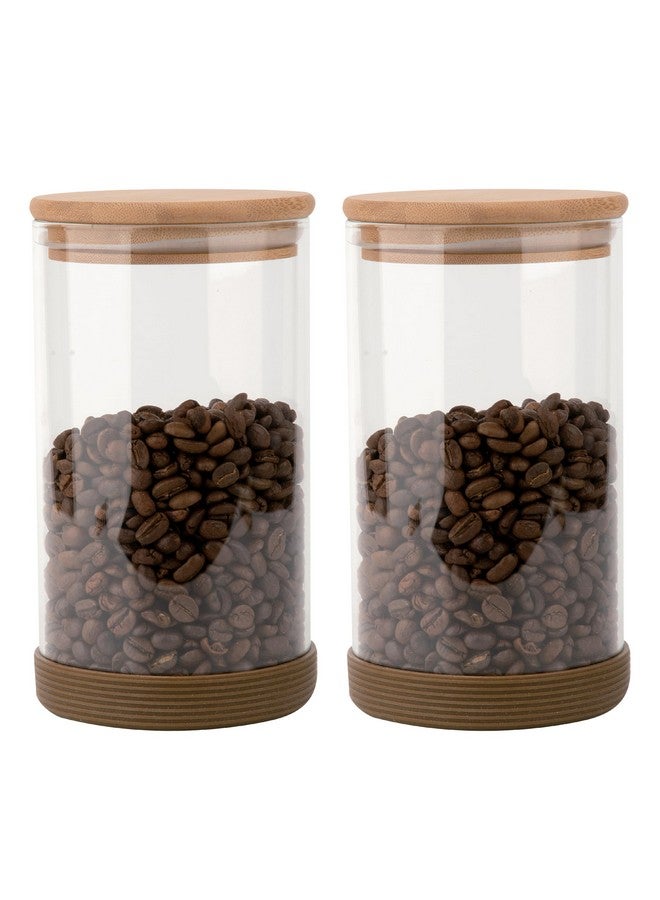 Femora Femora Borosilicate Glass Jars with Wooded Lid| 1 Year Warranty| Multipurpose Airtight Storage Jar For Cookies, Snacks, Spices| Glass Jar 1000ml| Set Of 6| Transparent Glass Jars For Kitchen Storage - Image 5