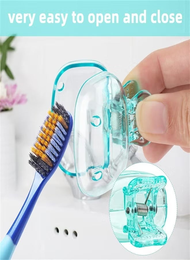 Travel Toothbrush Head Covers Cap, 6 Pack Toothbrush Protector Brush Pod Case Portable Toothbrush Protector Toothbrush Storage Head Cover for Household Travel, School, Bathroom, Camping - Image 3