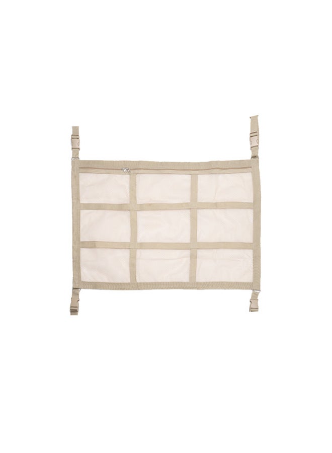 Double-layer Zipper Roof Storage Net Car Accessories Roof Luggage Net Hanging Car Storage Bag Storage Pouch