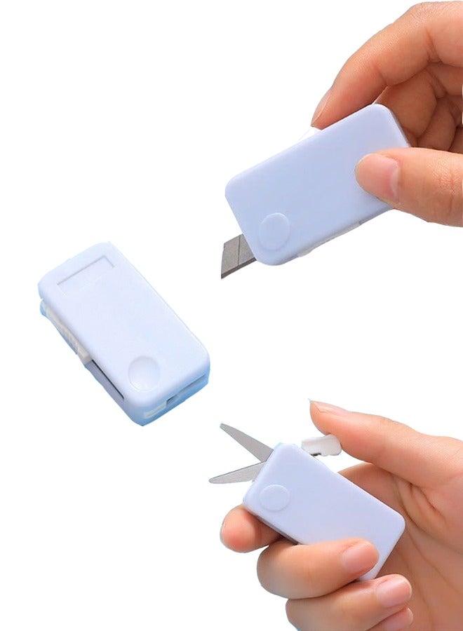 WooFree 2 in 1 Portable Folding Scissor Blue