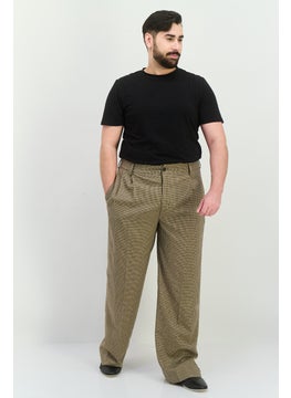 GANT Men Regular Fit Houndstooth Print Straight Leg Pants, Brown Combo  - Image 4