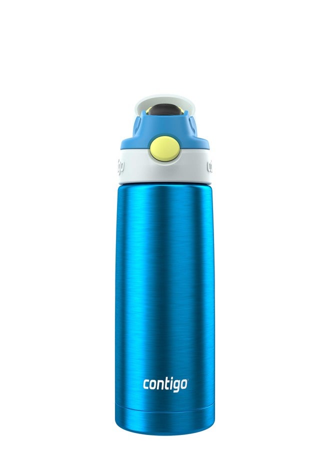 Contigo Autospout Water Bottle with Straw, 13 oz, Blue - Image 1