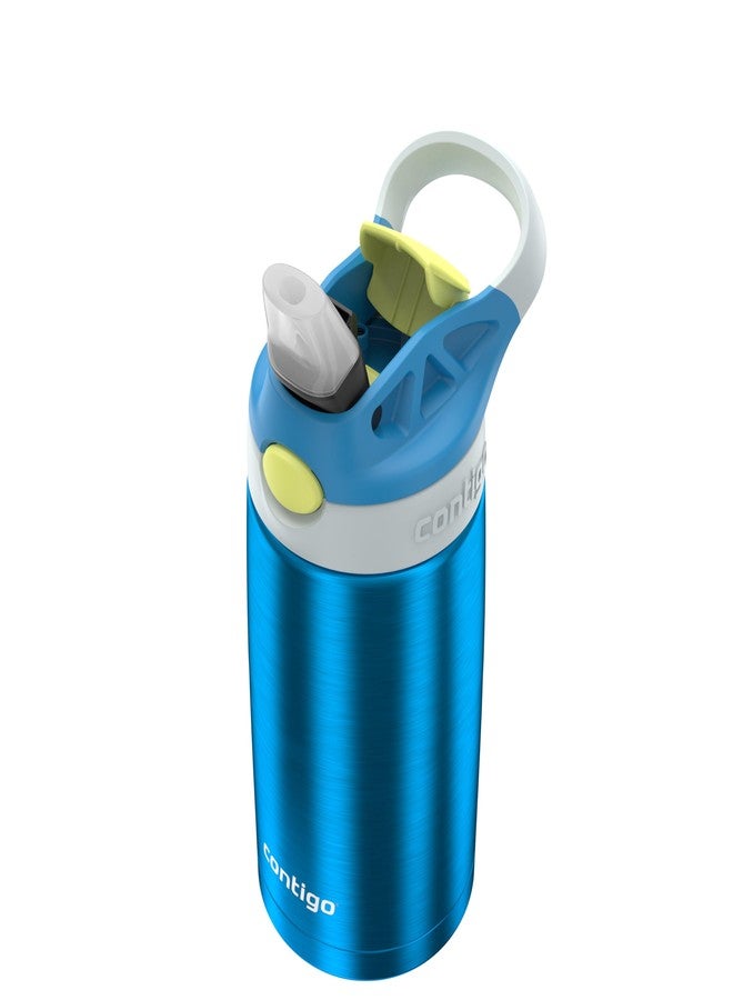 Contigo Autospout Water Bottle with Straw, 13 oz, Blue - Image 4