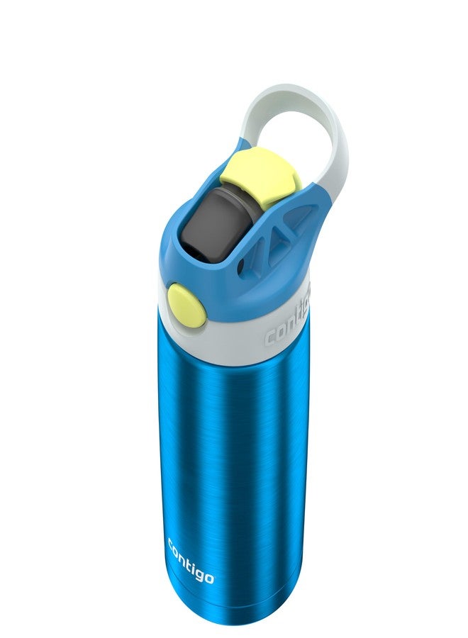 Contigo Autospout Water Bottle with Straw, 13 oz, Blue - Image 3