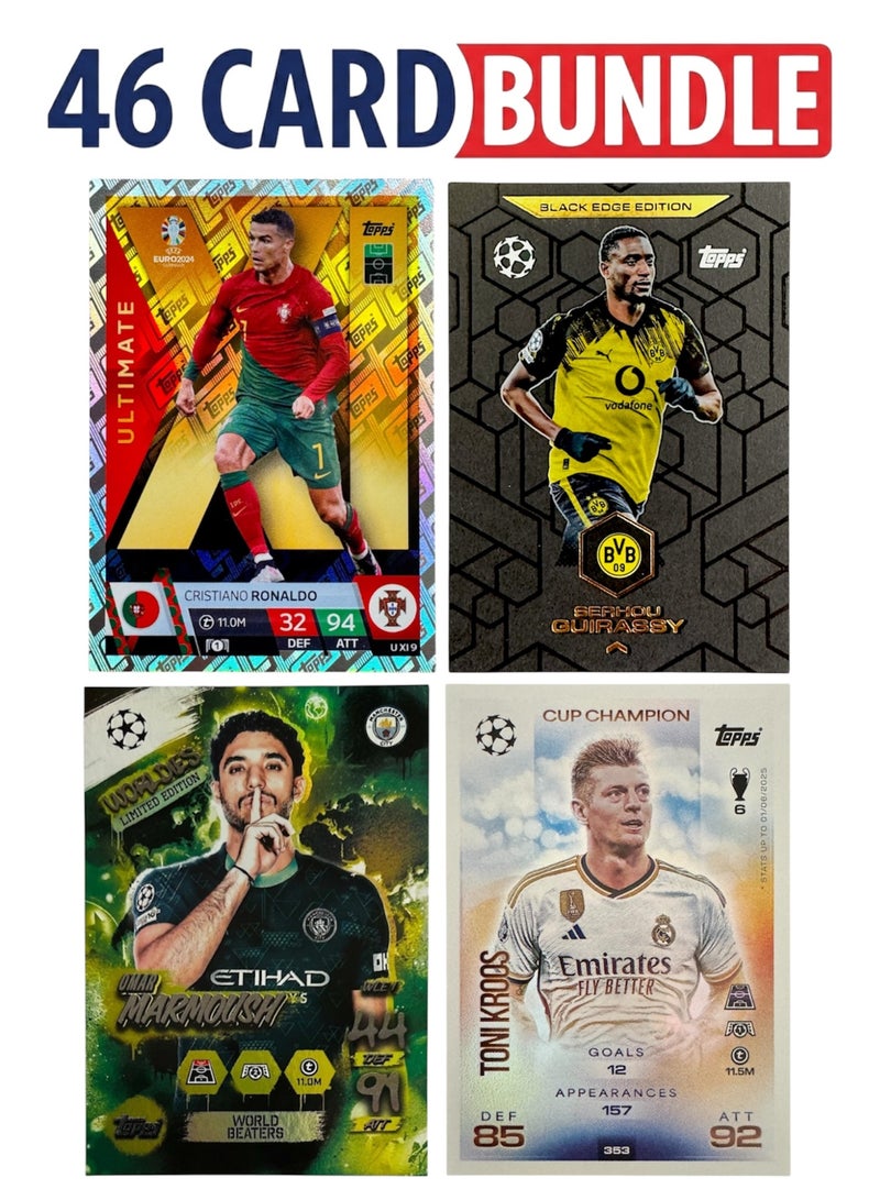Topps Match Attax 25/26 - Bundle 46 Cards including Cristiano Ronaldo & Kroos - Image 1