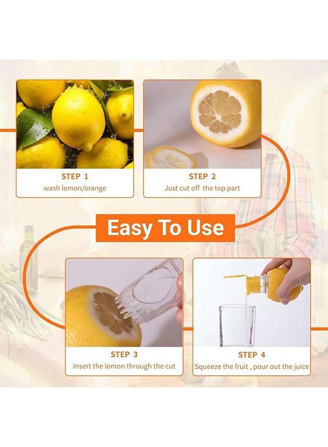 TodyJeyHo Beverage manual juicer, spiral lemon and orange juice juicer with built-in filter, (yellow) - Image 4