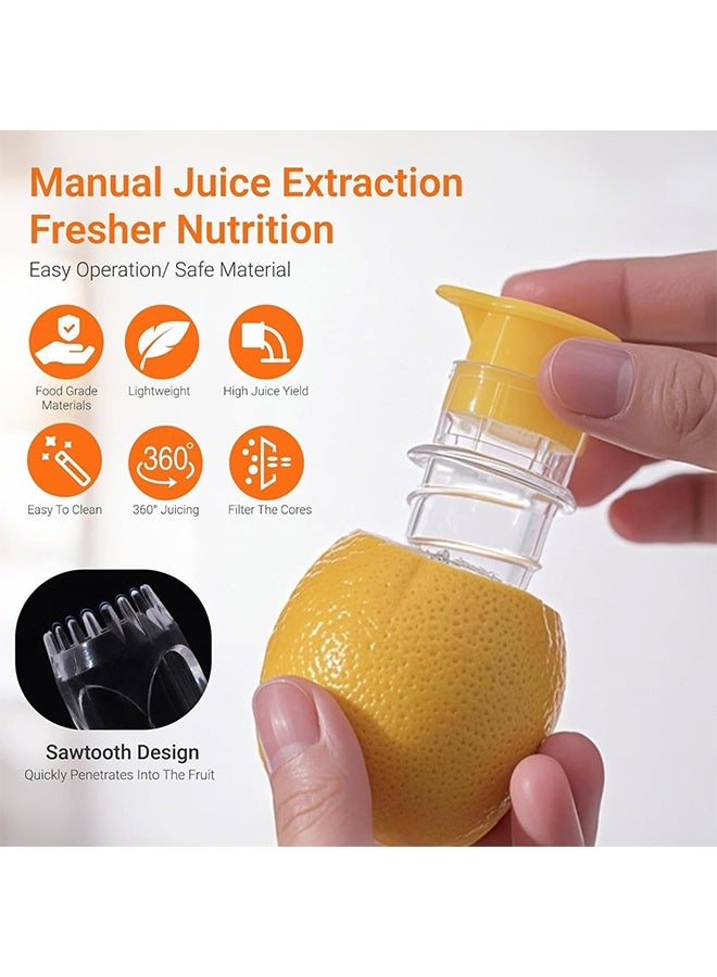 TodyJeyHo Beverage manual juicer, spiral lemon and orange juice juicer with built-in filter, (yellow) - Image 2