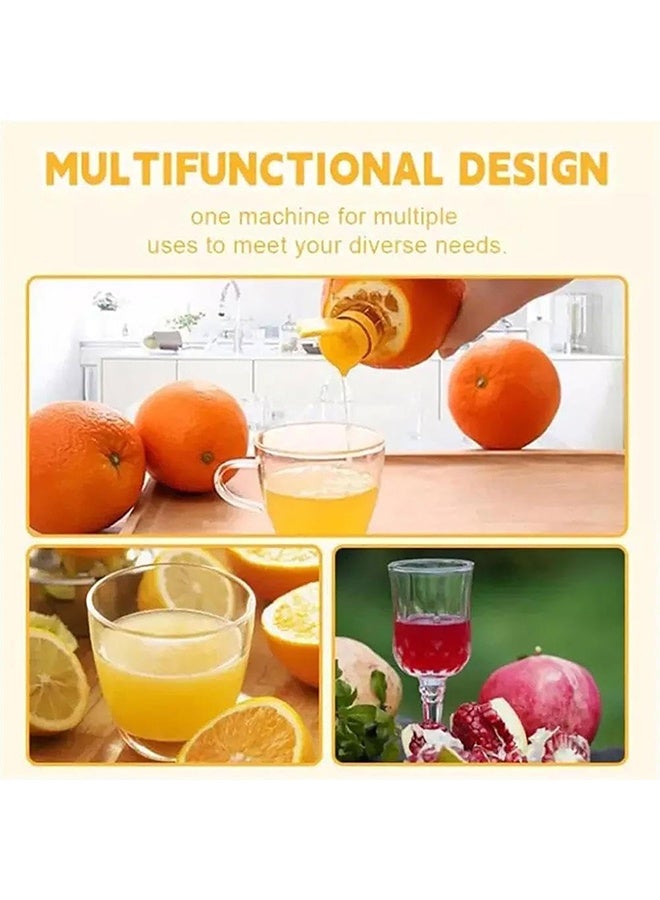 TodyJeyHo Beverage manual juicer, spiral lemon and orange juice juicer with built-in filter, (yellow) - Image 5