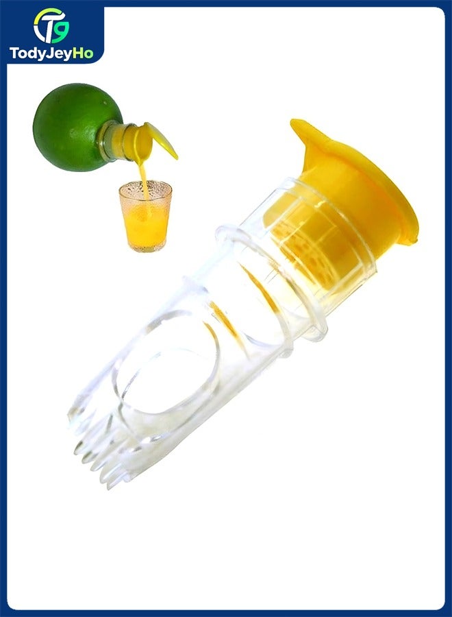 TodyJeyHo Beverage manual juicer, spiral lemon and orange juice juicer with built-in filter, (yellow) - Image 1