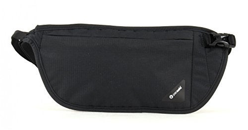 Pacsafe محفظة الخصر المضادة للسرقة من باك سيف كوفر سيف V100، سوداء - Image 1
