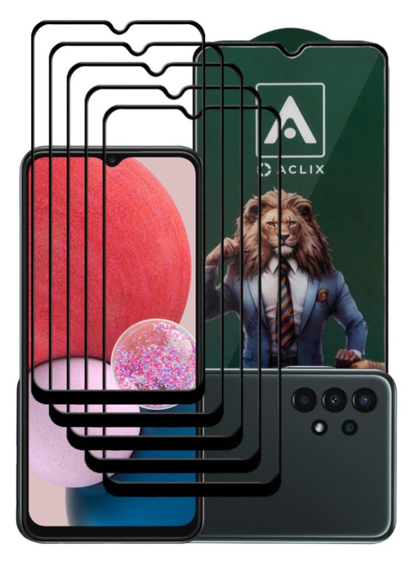 ACLIX 5 Pieces Antistatic ESD Dustproof Premium Quality High Definition Tempered Glass Screen Protector Designed For Samsung Galaxy A13 - Image 1