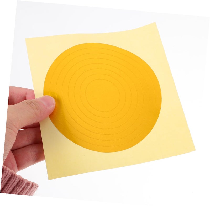 5 Sheets Self Adhesive Waterproof Pressure Gauge Indicator Decals Round Yellow Labels - Image 5