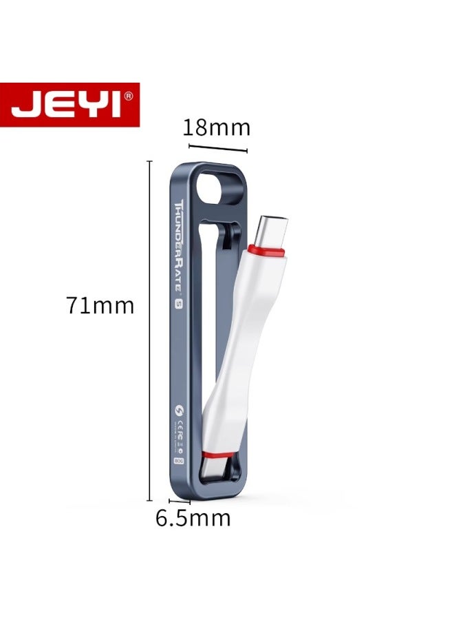 Jiayi Usb4 Thunderbolt 5 Full-function Data Cable Charging Ultra-short Typec Portable Keychain Power Bank Fast Charging Cable - Image 1