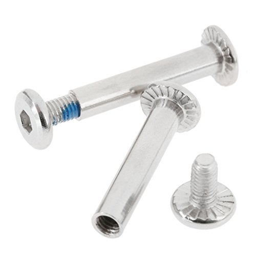 MUXSAM 10Pcs 0.24"/6mm OD Inline Skate Axle Screws Replacement, Shaft Hex Socket Screw, Inline Skate Wheel Axles Roller Blades Bearing, Wheel Axles Repair Tool (1.42"/36mm) - Image 2