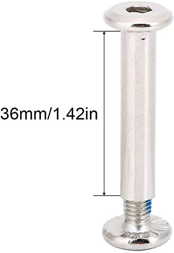 MUXSAM 10Pcs 0.24"/6mm OD Inline Skate Axle Screws Replacement, Shaft Hex Socket Screw, Inline Skate Wheel Axles Roller Blades Bearing, Wheel Axles Repair Tool (1.42"/36mm) - Image 5