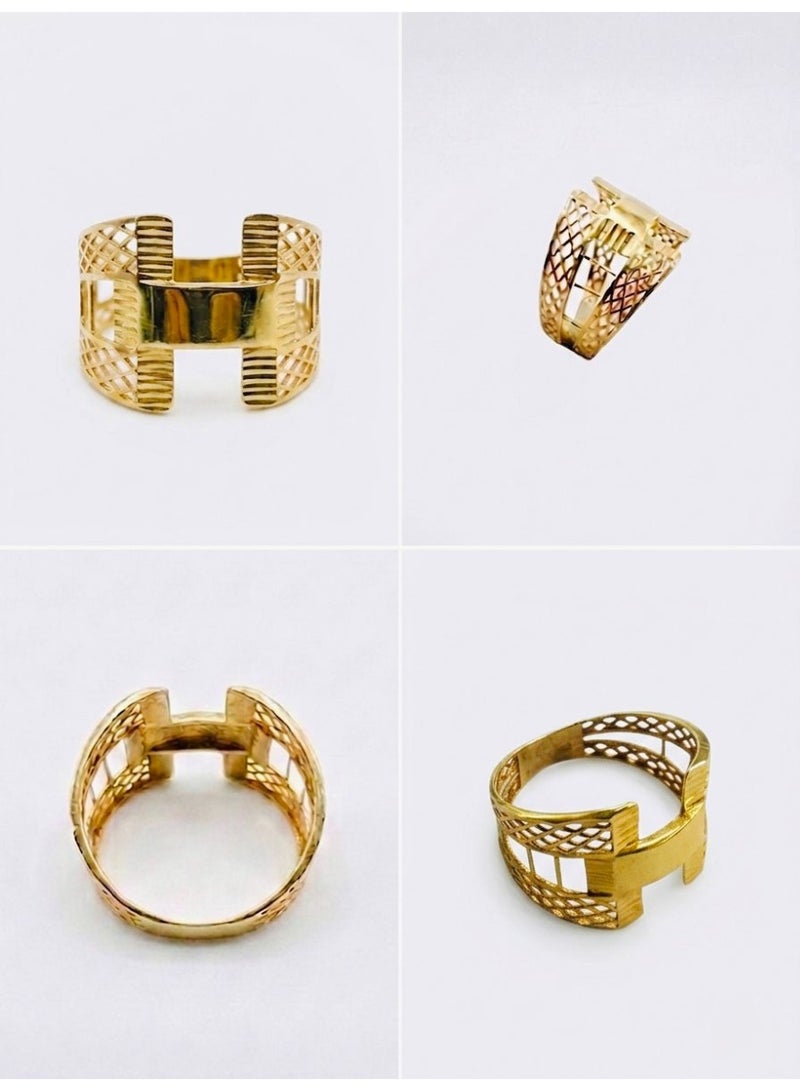 The Intermix Gems Gold Geometric Statement Ring 18K - Image 3