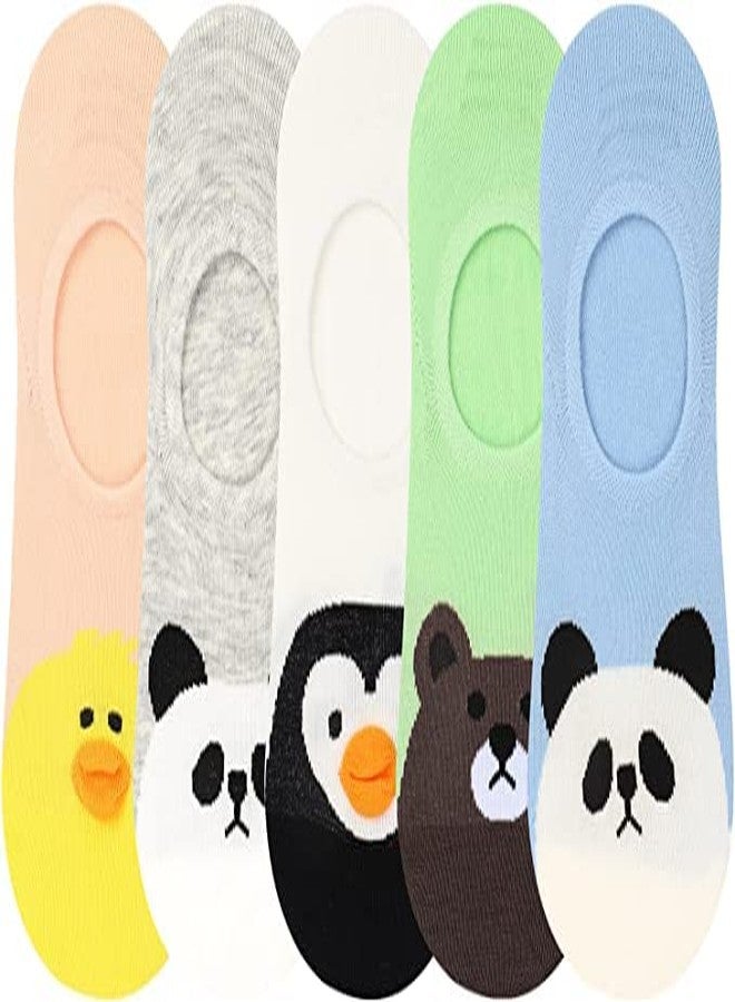 CHACKO Baby Boys & Baby Girls Animal Print Low Cut, Peds/Footie/No-Show/Printed Low Cut,Socks for Kids (PACK OF 5) - Image 1