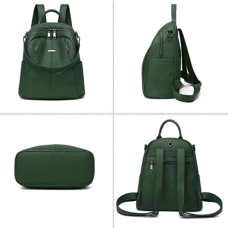 TrueArch Anti-Theft Cross Leather Backpack & Purse for Women | Shoulder Bag for Women and Girls | College Bag for Girls | Multipurpose Travel Bag | Durable | Convertible - Image 2