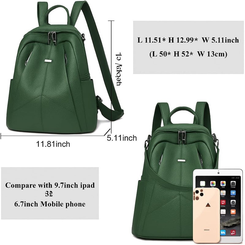 TrueArch Anti-Theft Cross Leather Backpack & Purse for Women | Shoulder Bag for Women and Girls | College Bag for Girls | Multipurpose Travel Bag | Durable | Convertible - Image 3
