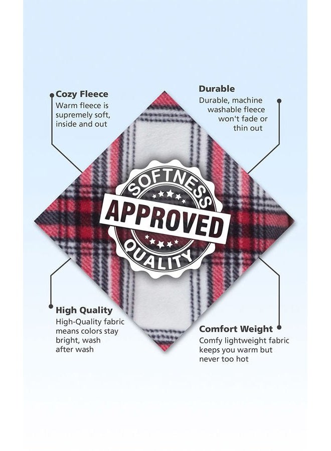 PajamaGram Christmas Pajamas For Family, Fireside Plaid, Men's MD Red - Image 3