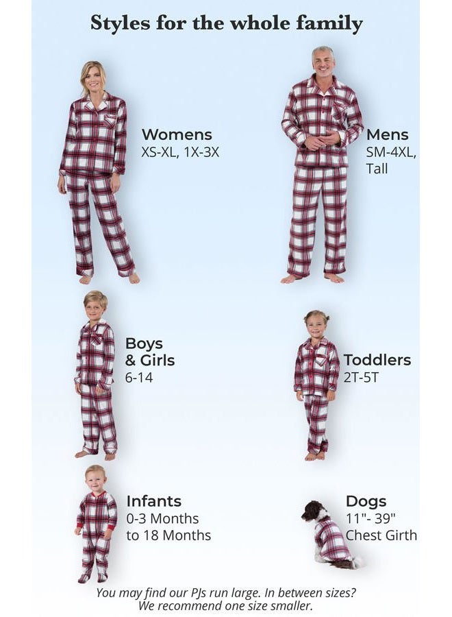 PajamaGram Christmas Pajamas For Family, Fireside Plaid, Men's MD Red - Image 4