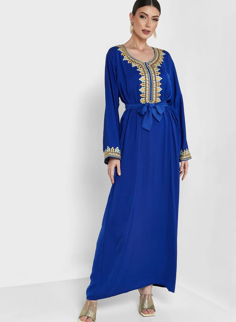 hayas closet Embellished Detail Jalabiya