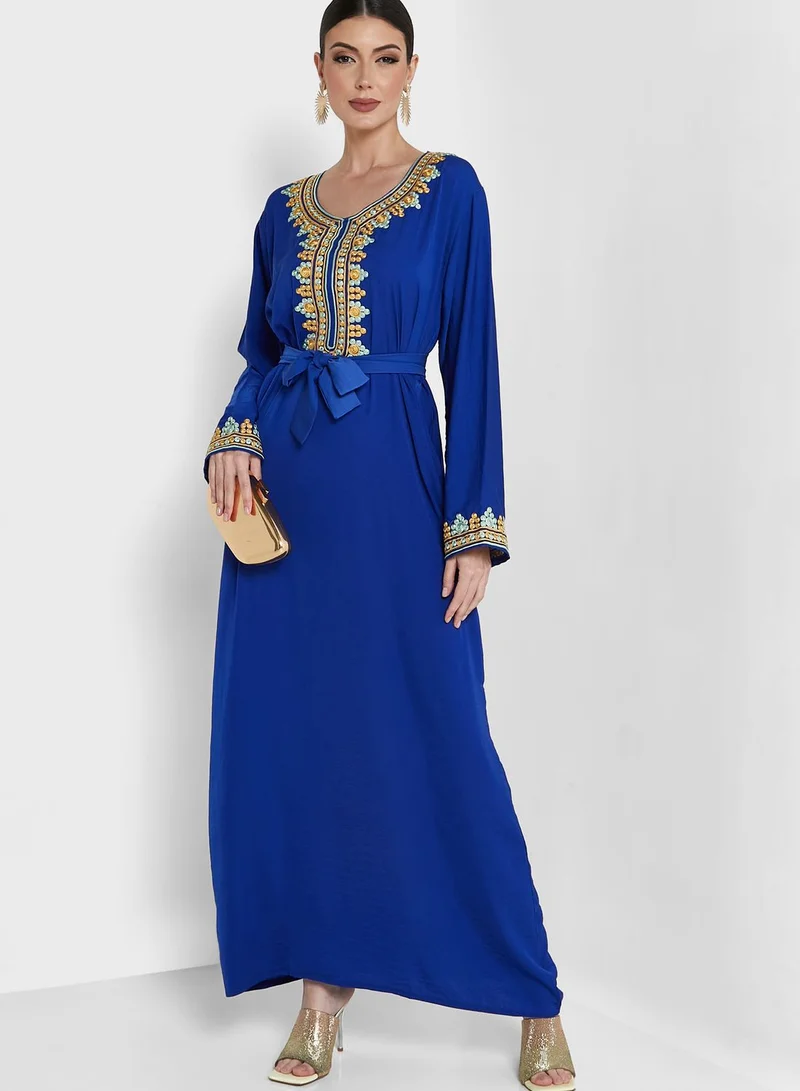 hayas closet Embellished Detail Jalabiya