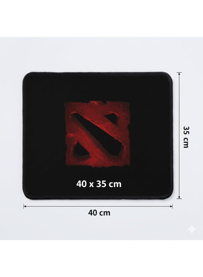DOTA Gaming Mouse Pad 40*35cm Stitched Edge Non-Slip Rubber Base, Premium-Textured and Waterproof Mousepad for Computers, Laptop, Office and Home - Image 1