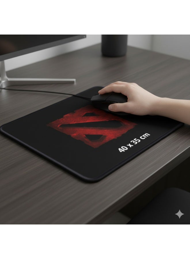 DOTA Gaming Mouse Pad 40*35cm Stitched Edge Non-Slip Rubber Base, Premium-Textured and Waterproof Mousepad for Computers, Laptop, Office and Home - Image 2