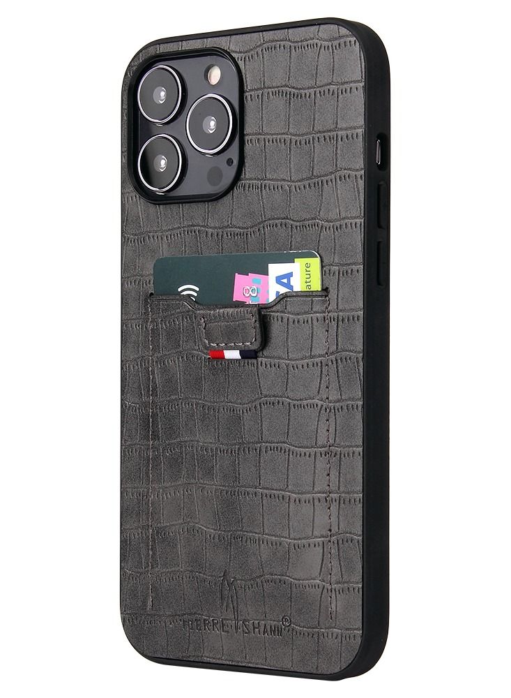 Suteni Leather Protective Back Cover Case Phone Case for iPhone - Image 1