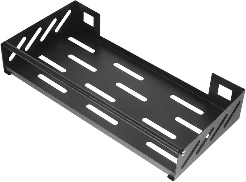 Black Wall Mount Spice Rack Multi Functional Kitchen Storage Shelf Organizer - Image 1